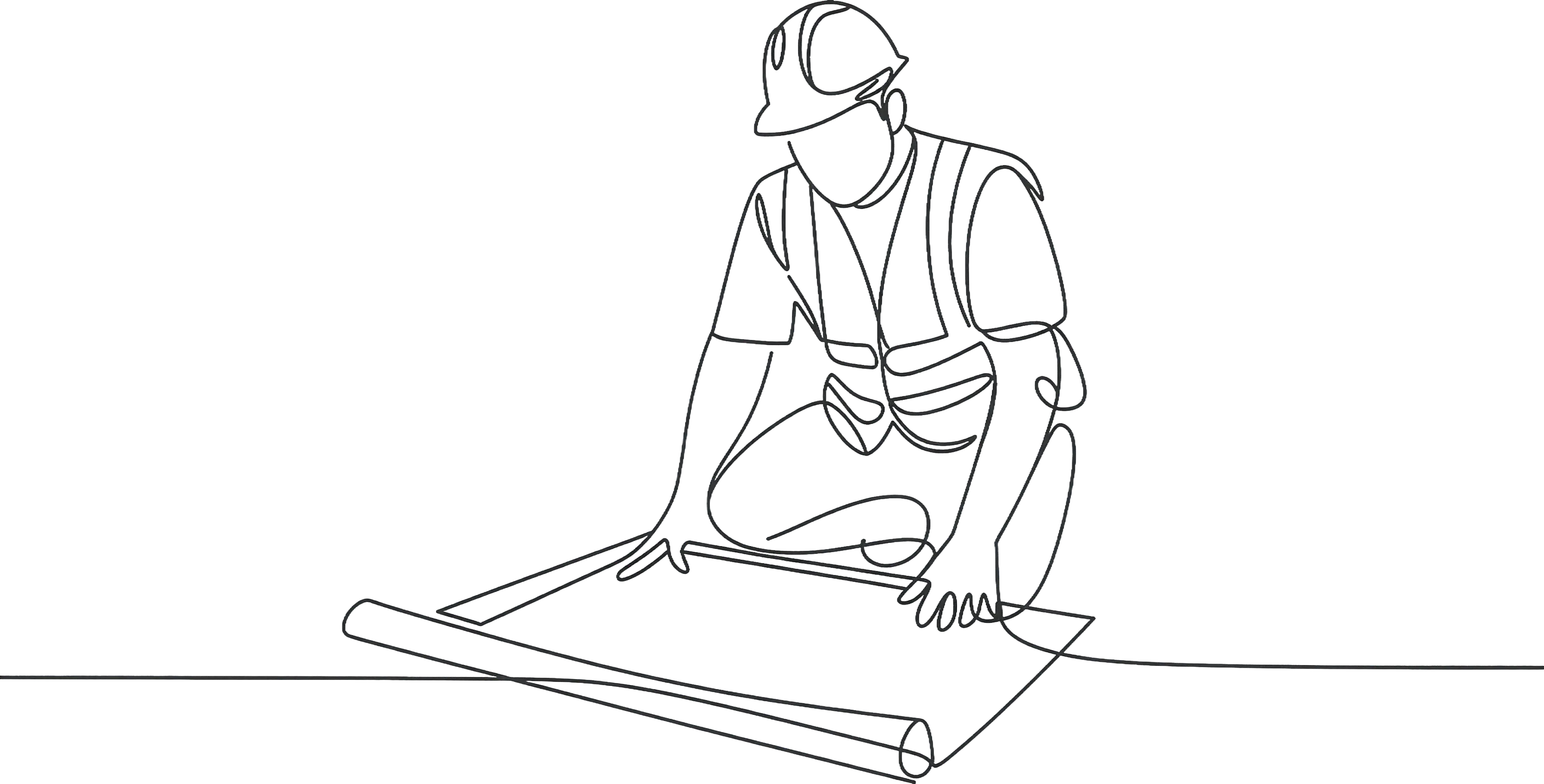construction worker outline