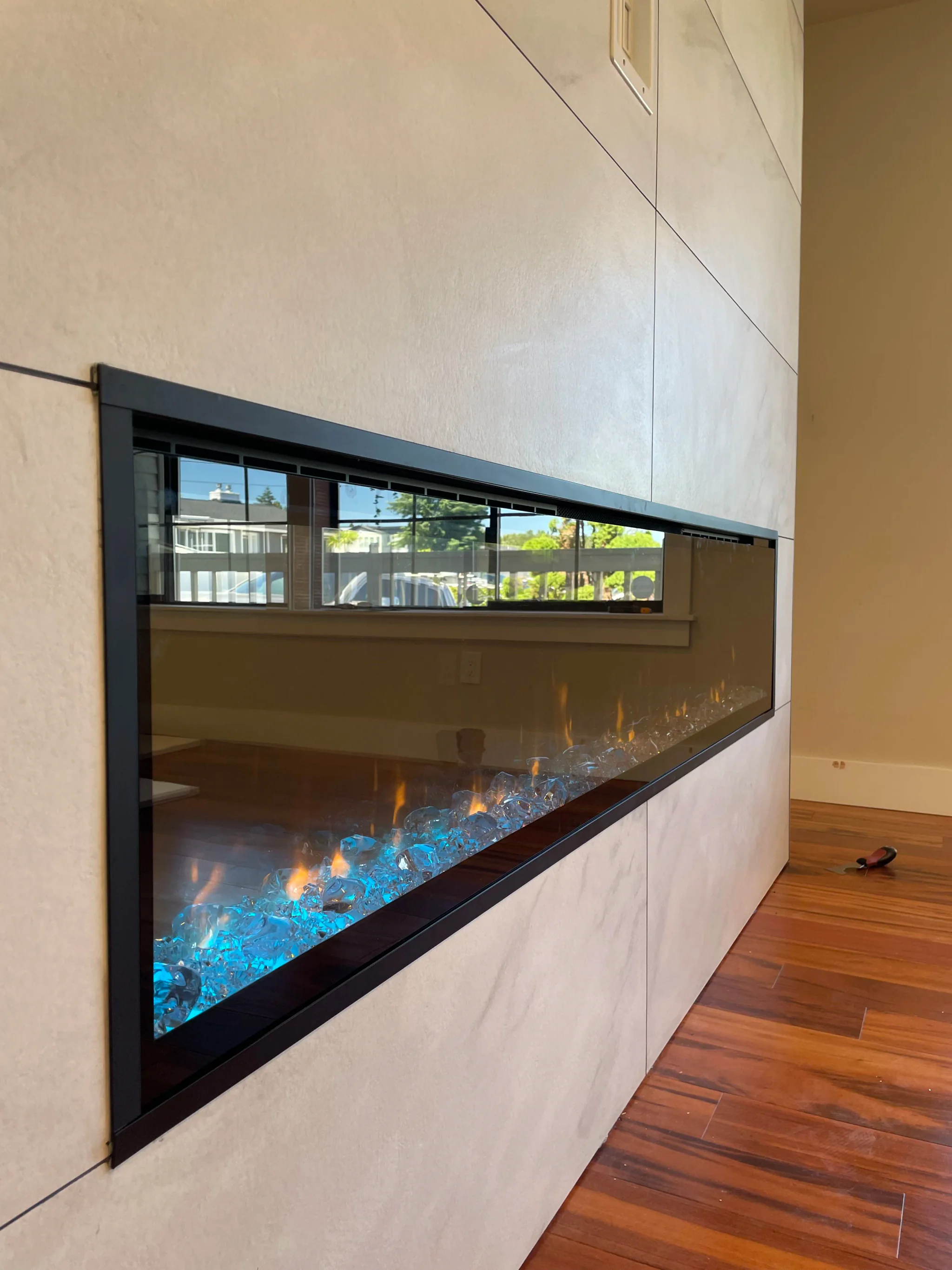 Blue Fireplace